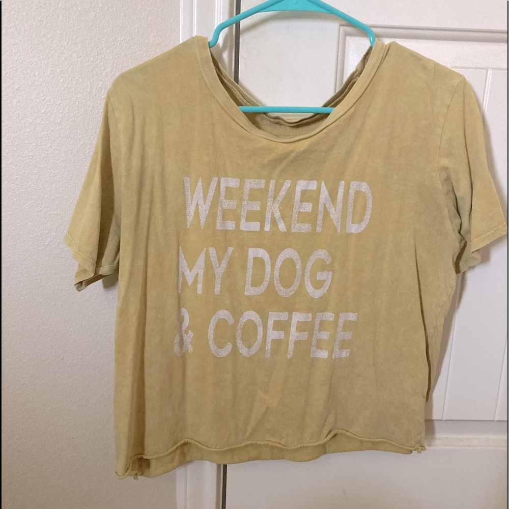 Yellow crop tee!